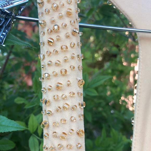 Yellow Evening Gown with beading - Picture 5 of 5